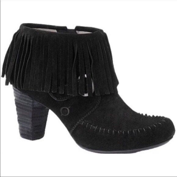 born black suede booties